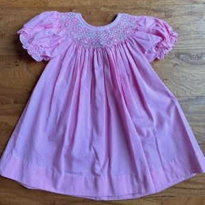 Sweet Angela 12M Pink Gingham 
Smocked Dress